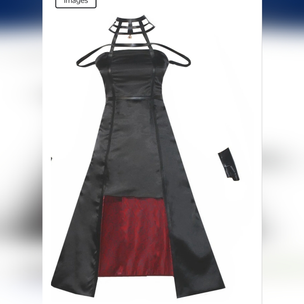 Dark Queen Cosplay Dress w/ Cagestyle Choker - Wickedly Elegant | Sz L | NWOT